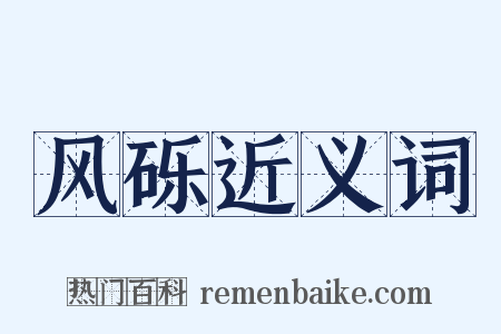 风砾近义词是什么意思的图片